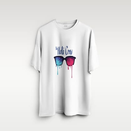 The Holi Crew  Oversized T-Shirt-S / White / 240 GSM (100% Cotton)