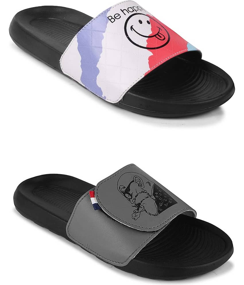 PERY PAO Black Men's Slide Flip Flop