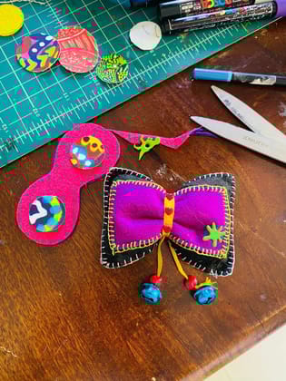 The Naughty Monster Bowtie - Black Currant