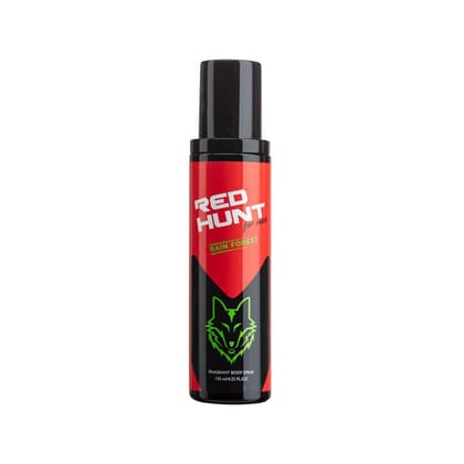 RED HUNT Rain Forest Body Spray, Red, 125 ml