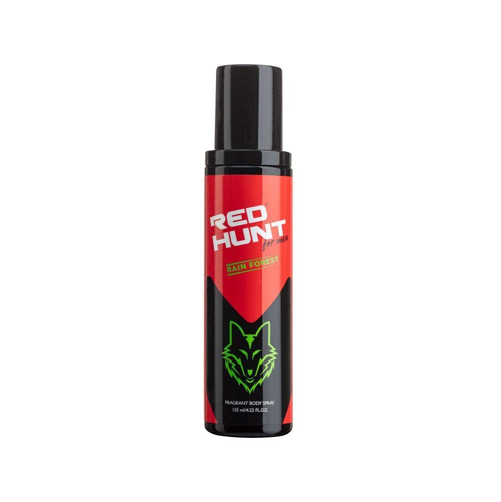 RED HUNT Rain Forest Body Spray, Red, 125 ml