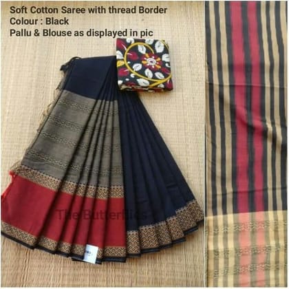 AWESOME LINEN COTTON PRINTED SAREE - 2047