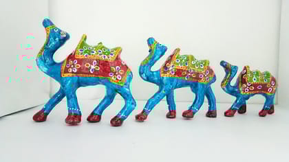 DreamKraft Paper Mache Handcrafted Set of 3 Camel Showpiece for Home Decor and Gift Purpose- Yellow DreamKraft Paper Mache Handcrafted Set of 3 Camel Showpiece for Home Decor and Gift Purpose- Yellow