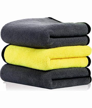RIVERNEST Multicolor 500 GSM Microfiber Cloth For Automobile ( Pack of 2 )