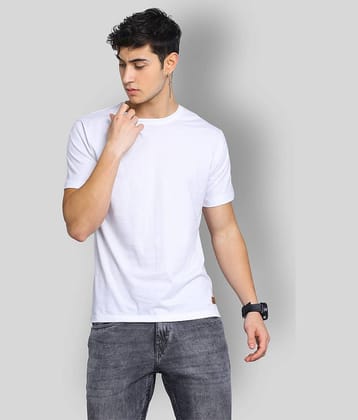 Paul Street Pack of 1 Cotton Blend Slim Fit Men's T-Shirt ( White )