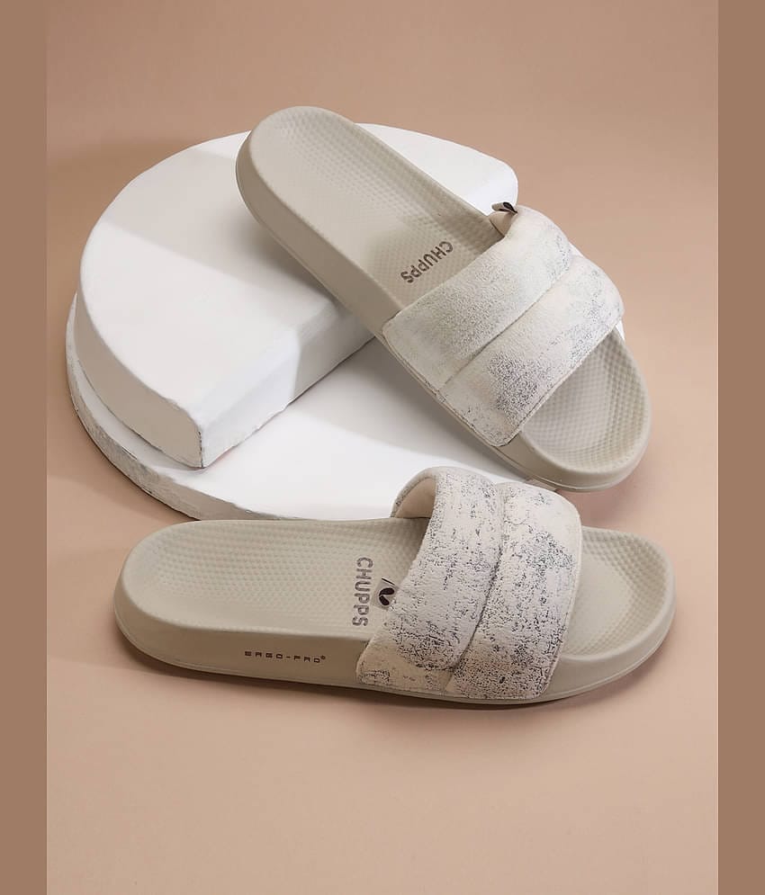 CHUPPS Beige Women's Slide Flip Flop
