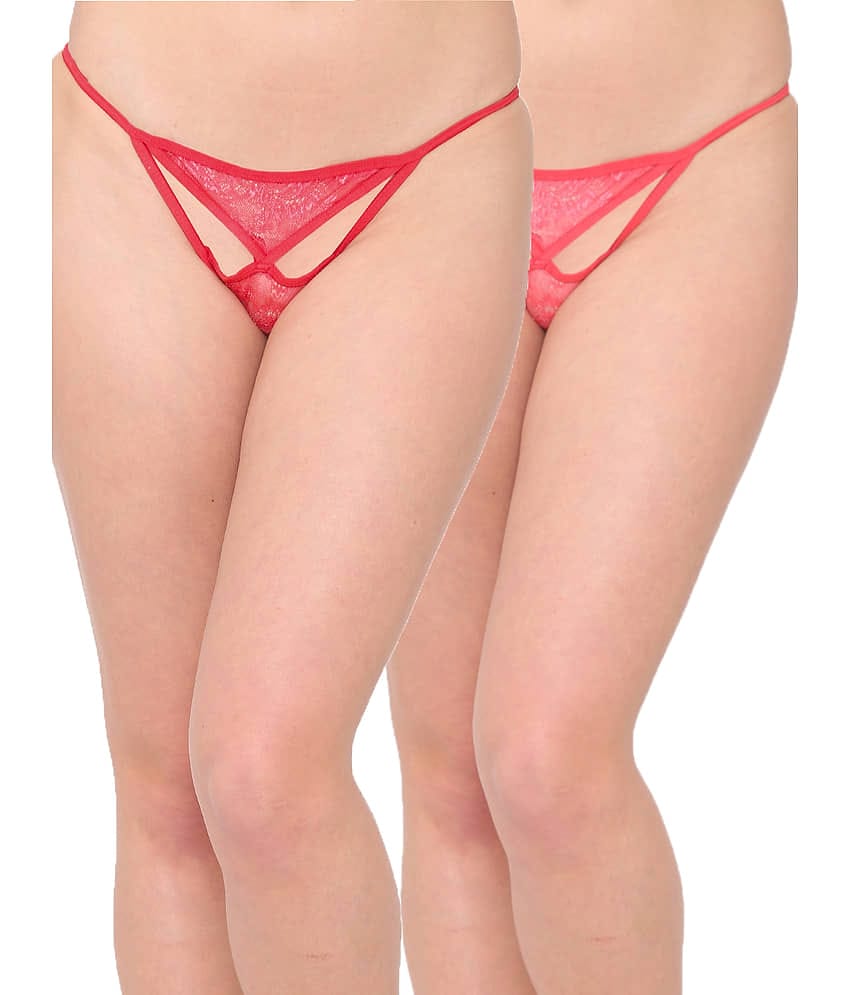 N-Gal Pack of 2 Polyester Women's Thongs ( Multi Color )
