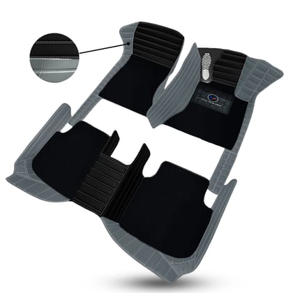 Autofurnish 9D Exclusive Combination Custom Fitted Car Mats For Honda Elevate 2023-Black Charcoal Grey