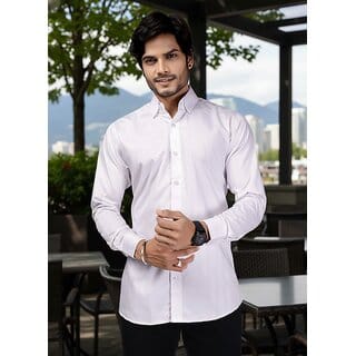 Casualbud Blue Men's Cotton Regular Fit Shirt