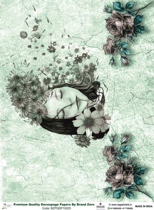 Brand Zero Premium Quality Decoupage Paper Pack of Two - Design Code: BZPQDP10025