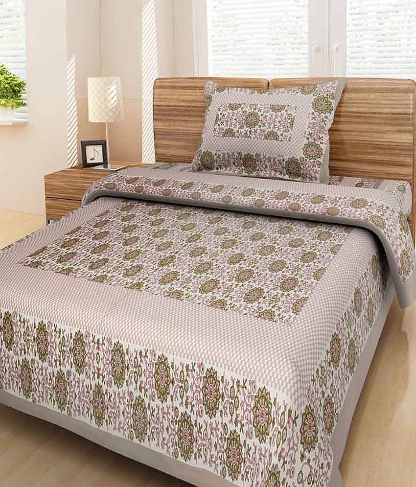Uniqchoice Cotton Single Bedsheet ( Multi )