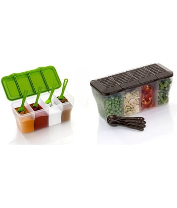 Analog Kitchenware Dal/Masala/Vegetable Plastic Multicolor Pickle Container ( Set of 2 )