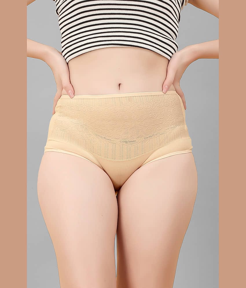 3Mads Pack of 1 Nylon Hipster For Women ( Beige )