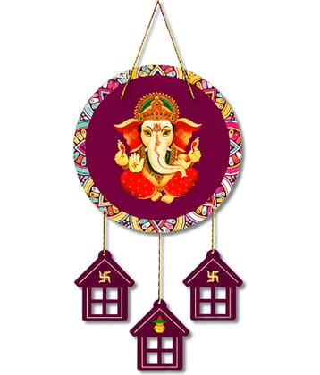 Religious Ganesha Wall Hanging for Home Decoration Wall Stickers Spiritual Door Hanging Living Room Decor Diwali Decoration Gift Festival Decorative Items Wall Art