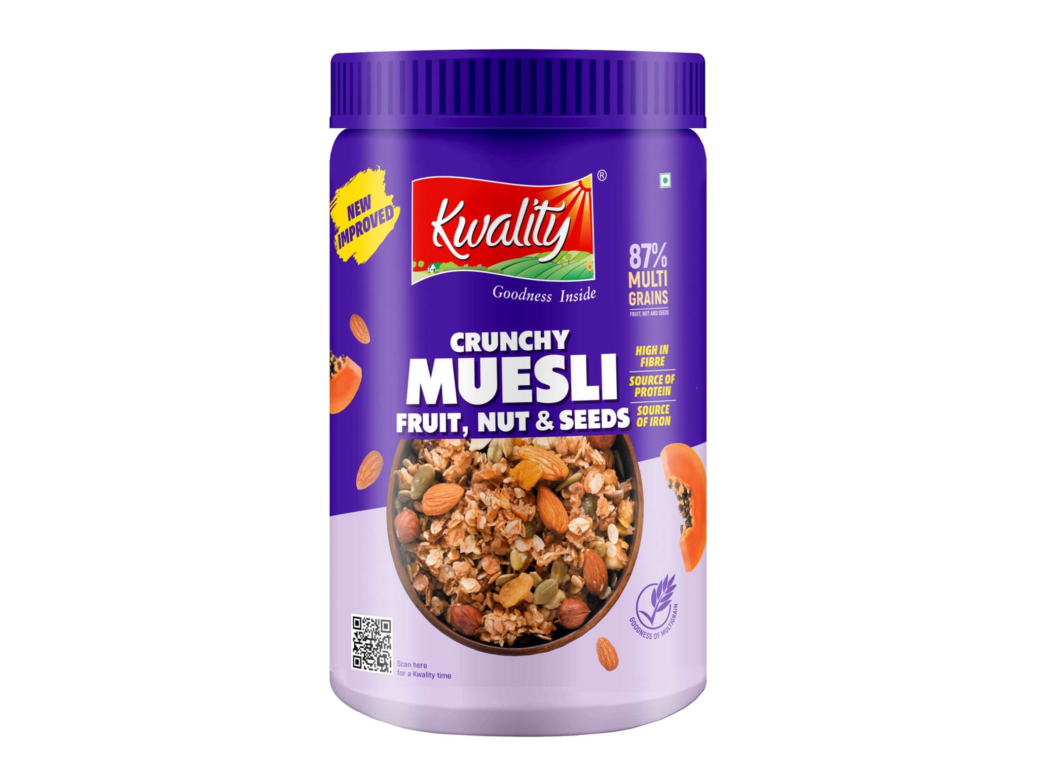 Kwality Muesli Crunchy Fruit & Nut Jar (1 kg)