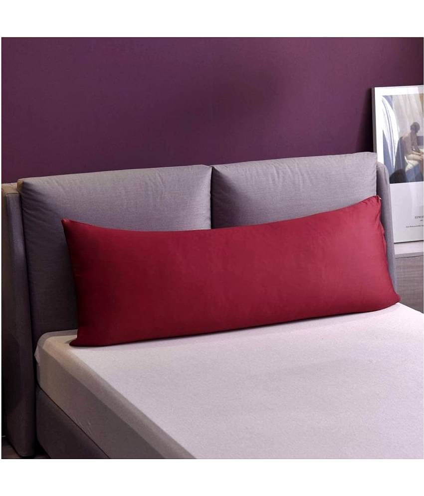 PINDIA Single Maroon Pillow Cover