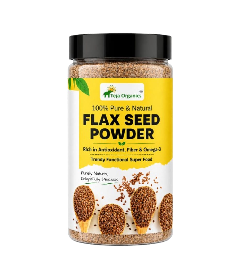 Flaxseed Powder | 100% Natural Superfood | Source of Omega-3, Fiber & Plant Nutrients | Supports Daily Nutrition & Wellness