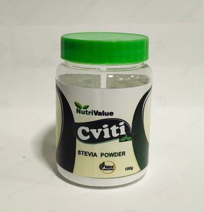 NutriValue Cviti Stevia Powder (100g) | Natural Sweetener | Sugar Substitute