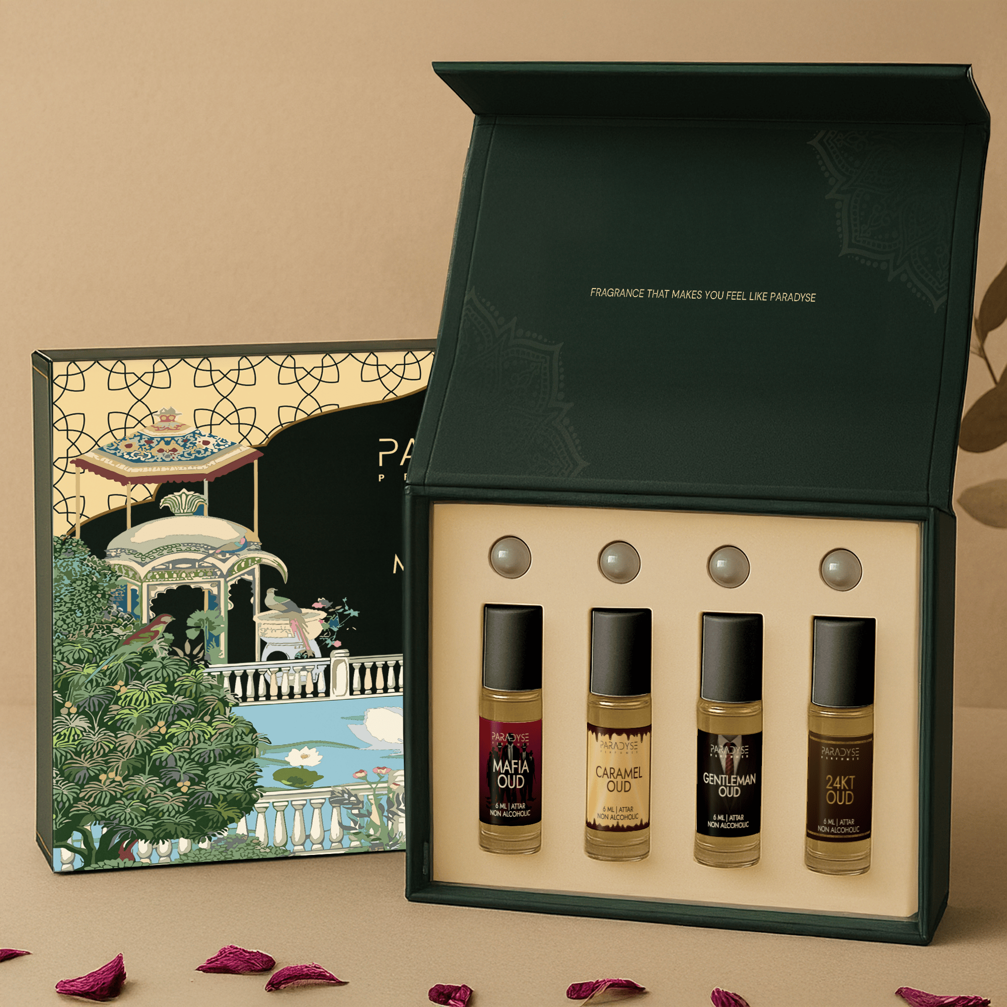 Middle East Oud Attars - Mafia Oud | Gentlemen Oud | Caramel Oud | 24KT Oud | Pack Of 4