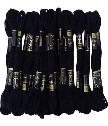 PRANSUNITA Anchor Stranded Cotton 6 Strand Cross-Stitch Hand Embroidery Stranded Cotton Craft Sewing Floss Thread, Pack of 10