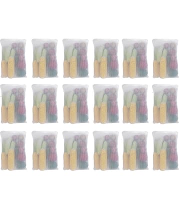 PrettyKrafts mesh Reusable Fridge Storage Bag for Fruits & Vegetables-Set of 18 (Double Layered Mesh)- White