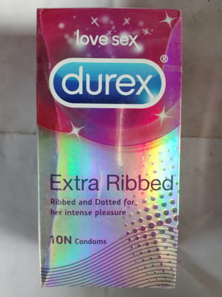 Love sex durex Extra ribbed and dotted for Her intense pleasure 