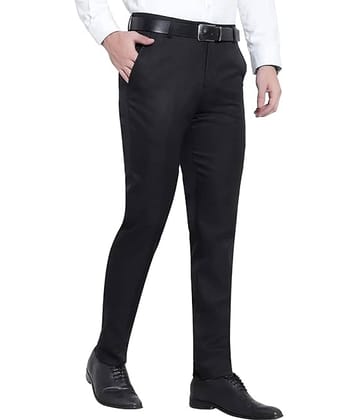 Haul Chic Slim Flat Men's Formal Trouser - Black ( Pack of 1 )