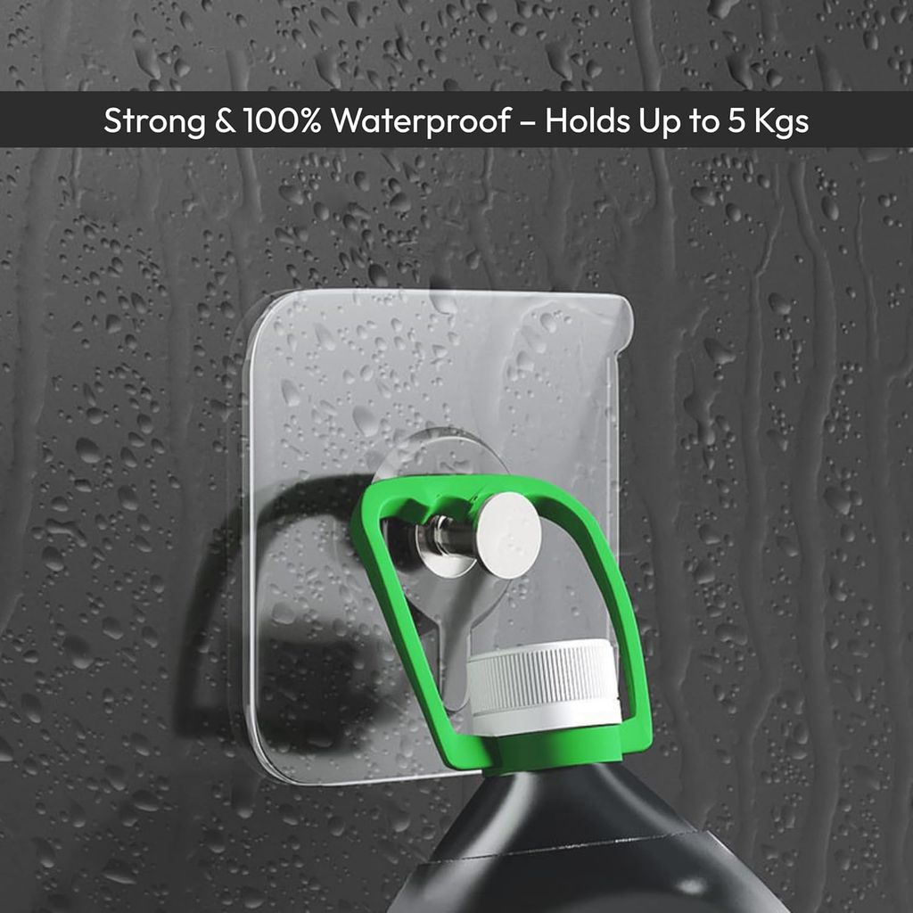 10-Pack Transparent Self-Adhesive Wall Hooks - Strong & Reusable Utility Hangers