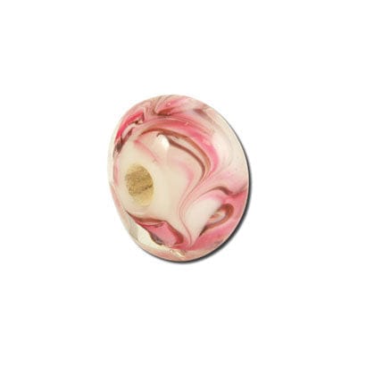 Beadwaala Handmade Fancy Lampwork Glass For Jewelry Making. (Roundel) SFL-230-Per Packet 25 Pcs / 10X18 MM