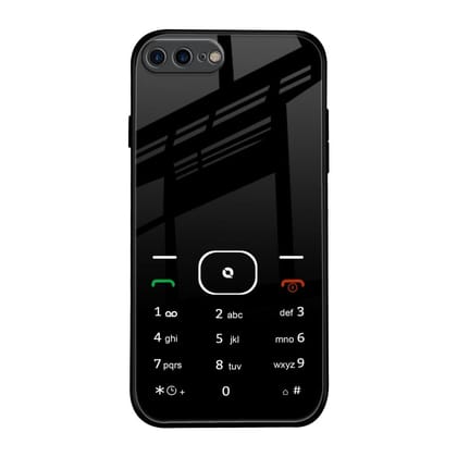 Classic Keypad Pattern Glass Case for iPhone 8 Plus