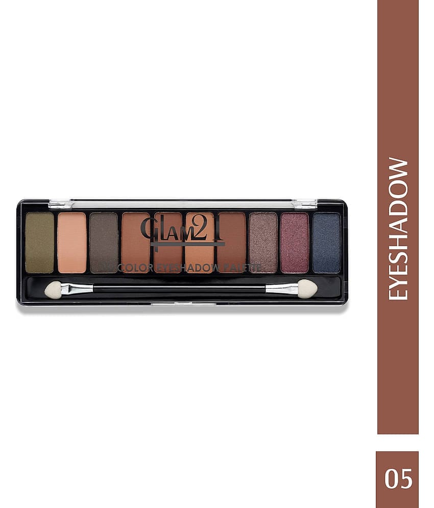Glam21 10 Color Eyeshadow Palette LongLasting mattes and creamy shimmers 13.5g Shade-04