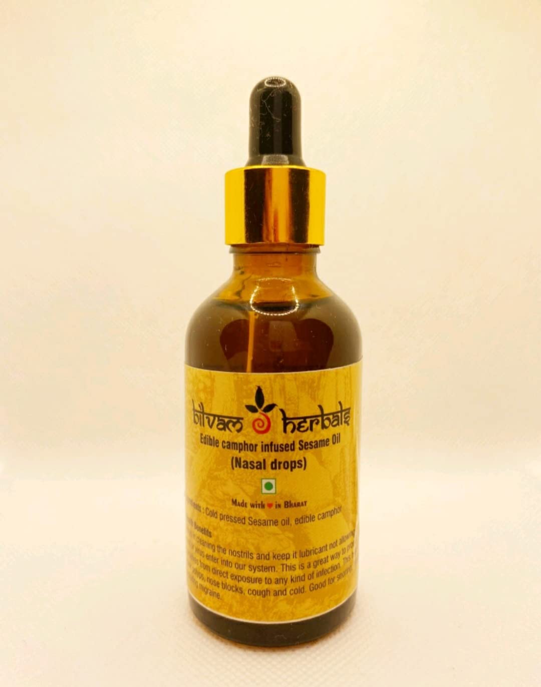 PNC PAVITRAM NATURE CARE-Edible Camphor Infused Sesame Oil Nasal Droop 50Ml Each Pack Of 2 Way To Protect From Air Infections