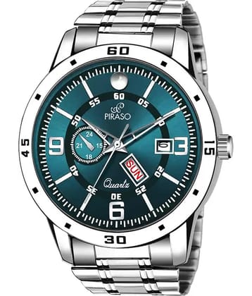 PIRASO Silver Stainless Steel Analog Men's Watch