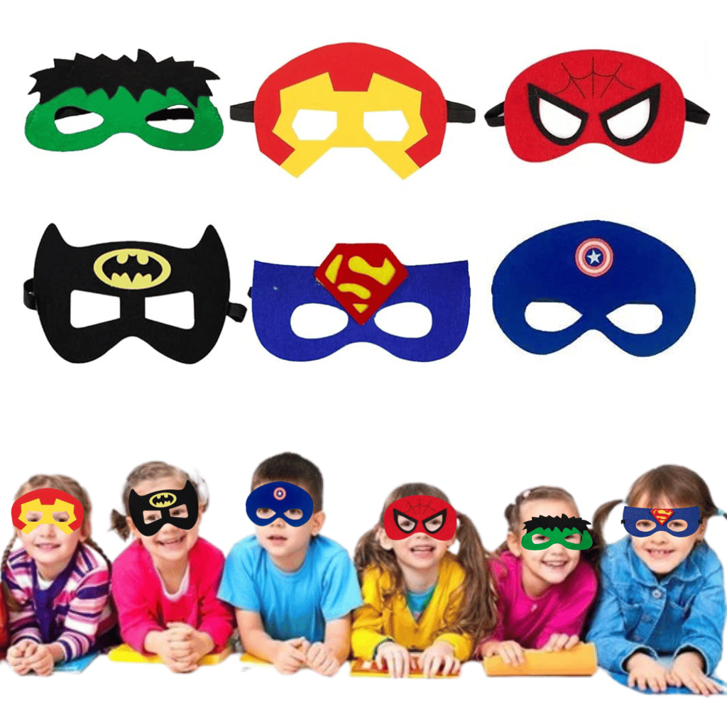 Superhero Masks for Kids, Pack of 6pcs - Party and Festive Needs | Buy online on ZillyBuy