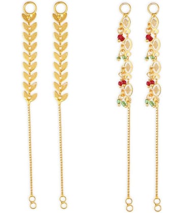 1gram gold Plated Kanchain Ear chain earcuff Ear to Ear Combo for Women & Girls