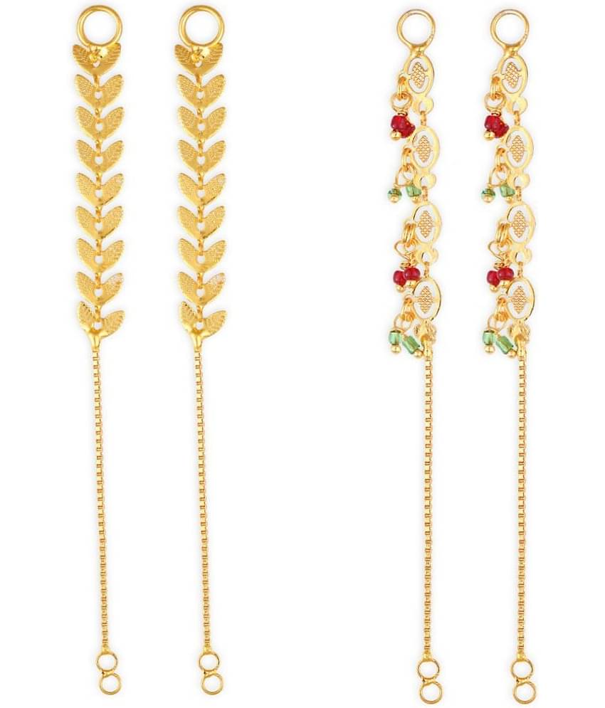 1gram gold Plated Kanchain Ear chain earcuff Ear to Ear Combo for Women & Girls