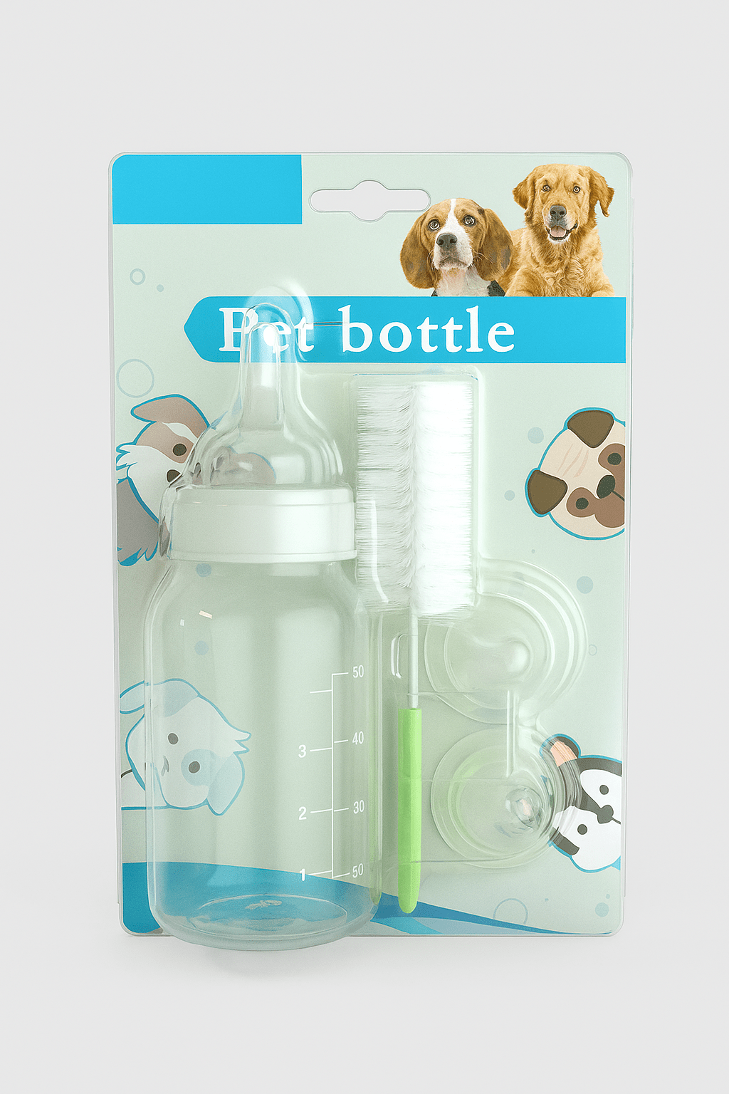 Pet Nursing Bottle Kit – 125ml Feeder for Newborn Puppies, Kittens & Small Animals