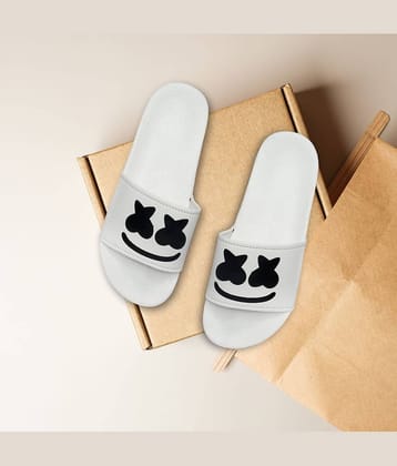 Q tick White Men's Slide Flip Flop