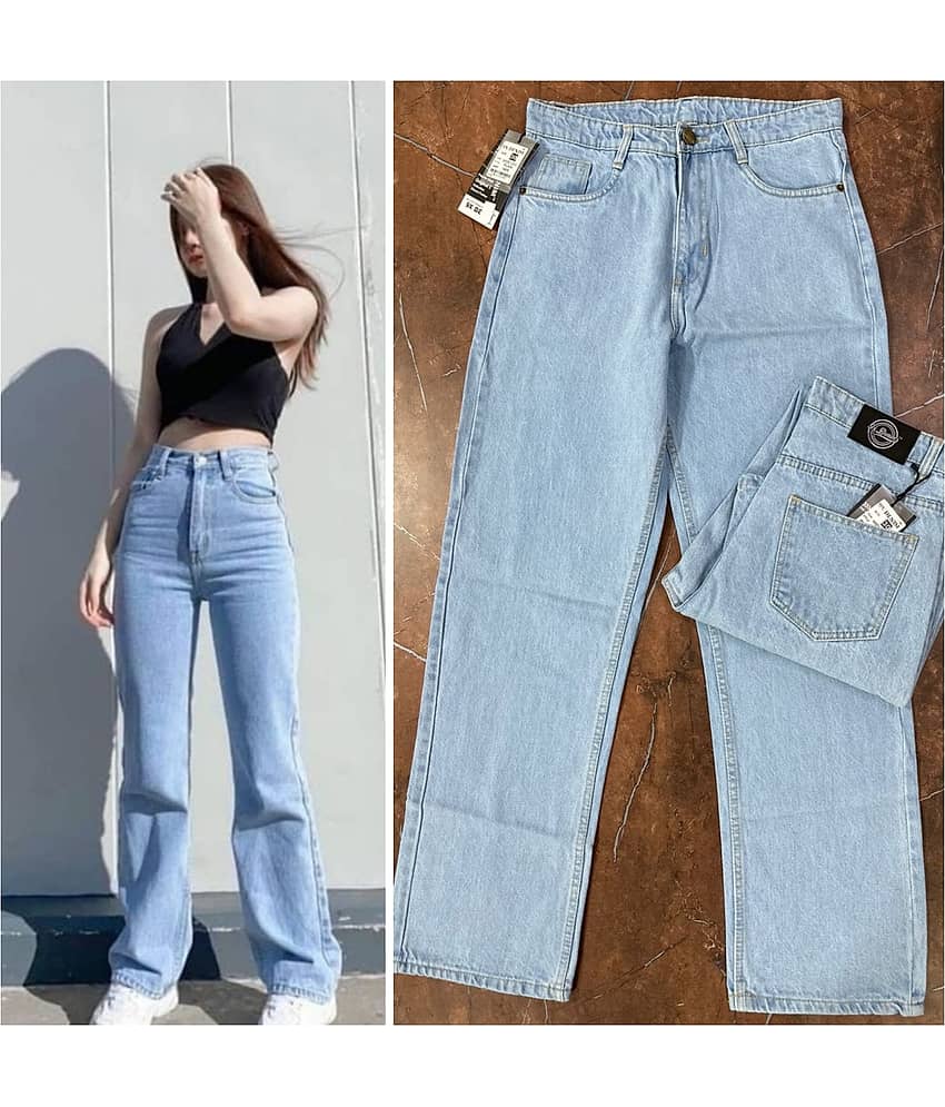9x denims - Ice Blue Denim Regular Fit Women's Jeans ( Pack of 1 )