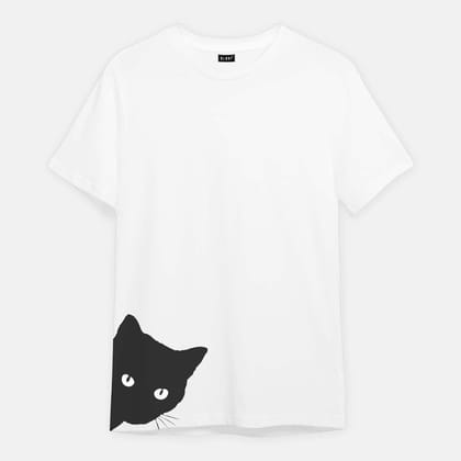 Peek A Boo - Unisex Half sleeve T-Shirt-Radiant White / S