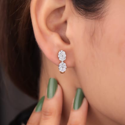 Raya Silver Hoop Earrings for Women-Yellow Gold