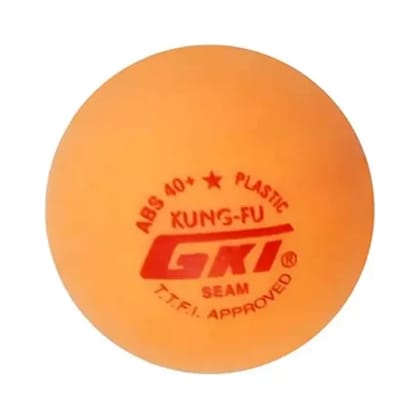 GKI KUNG FU Plastic Table Tennis Ball Standard Size Pack of 6- Orange