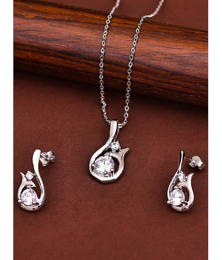 Pissara by Sukkhi 925 Sterling Silver Sterling Silver Pendant & Sets