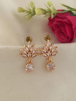 Elegant Blossom Crystal Drop Earrings