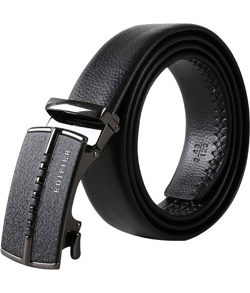 Edifier - Black Leather Men's Casual Belt ( Pack of 1 )
