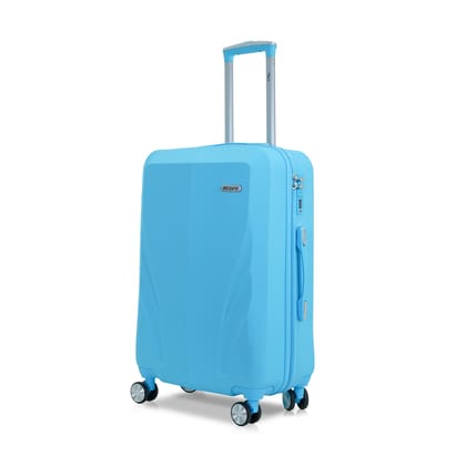 SKYCARRY Black Panther Trolley Bag, Medium Single | Durable ABS Hard Shell | TSA-Type Lock | Luggage with 360 Disc Spinner Wheels | Travel Suitcase (24, SkyBlue, Medium)