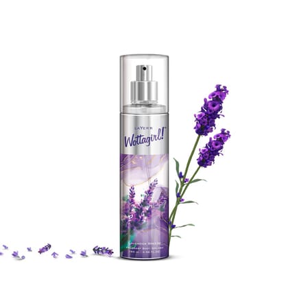 Layer�r Wottagirl Lavender Breeze Body Splash, 135ml | Long-Lasting Body Mist Spray for Women | Calming Lavender Fragrance | Everyday Wear | Refreshing & Skin-Friendly