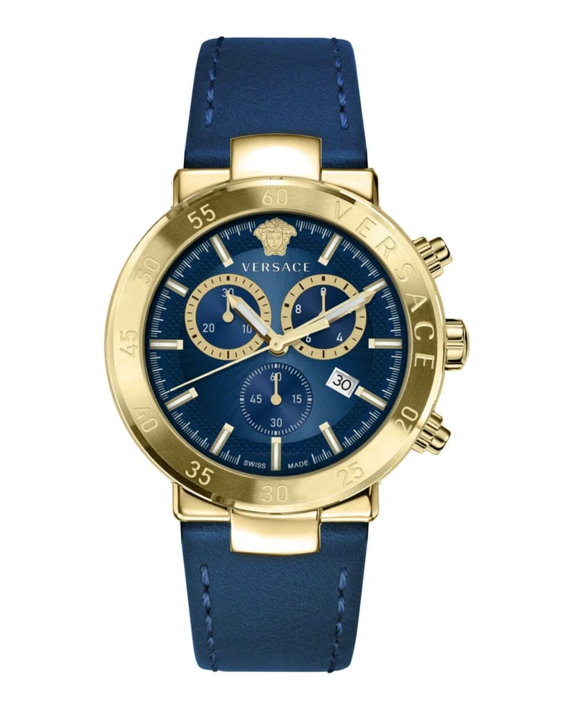 Versace Blue Dial Analog Men Watch - VEPY00921-Navy Blue