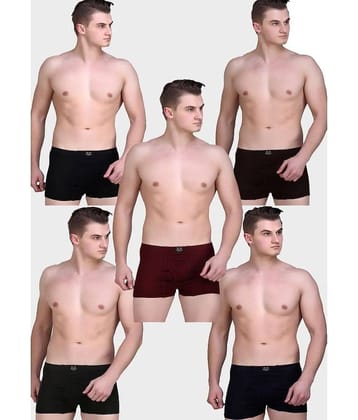 HAP Pack of 5 Cotton Trunks For Men's ( Multicolor )
