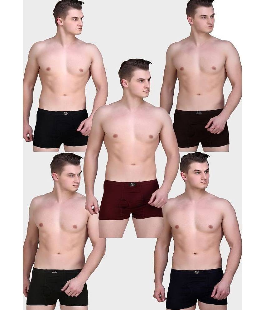 HAP Pack of 5 Cotton Trunks For Men's ( Multicolor )
